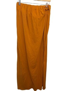 Zara Strapless Maxi Dress in Mustard